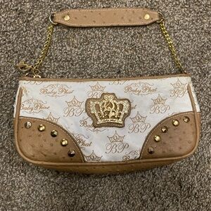Vintage Baby Phat Tan and White Women's Bag